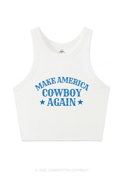 Cowboy Again Y2K Crop Tank Top Cherrykitten