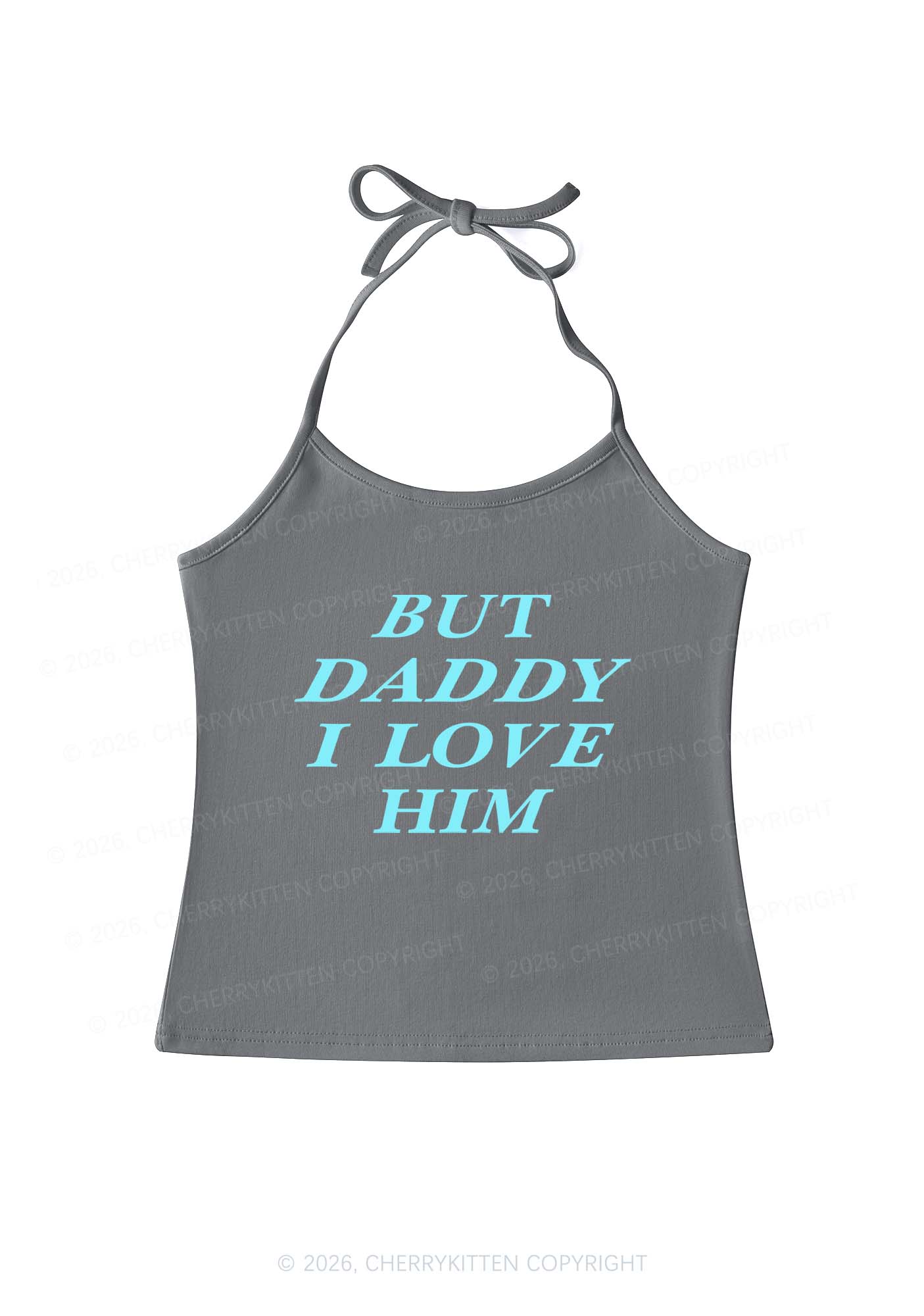 But Daddy I Love Him Y2K Halter Neck Cami Cherrykitten
