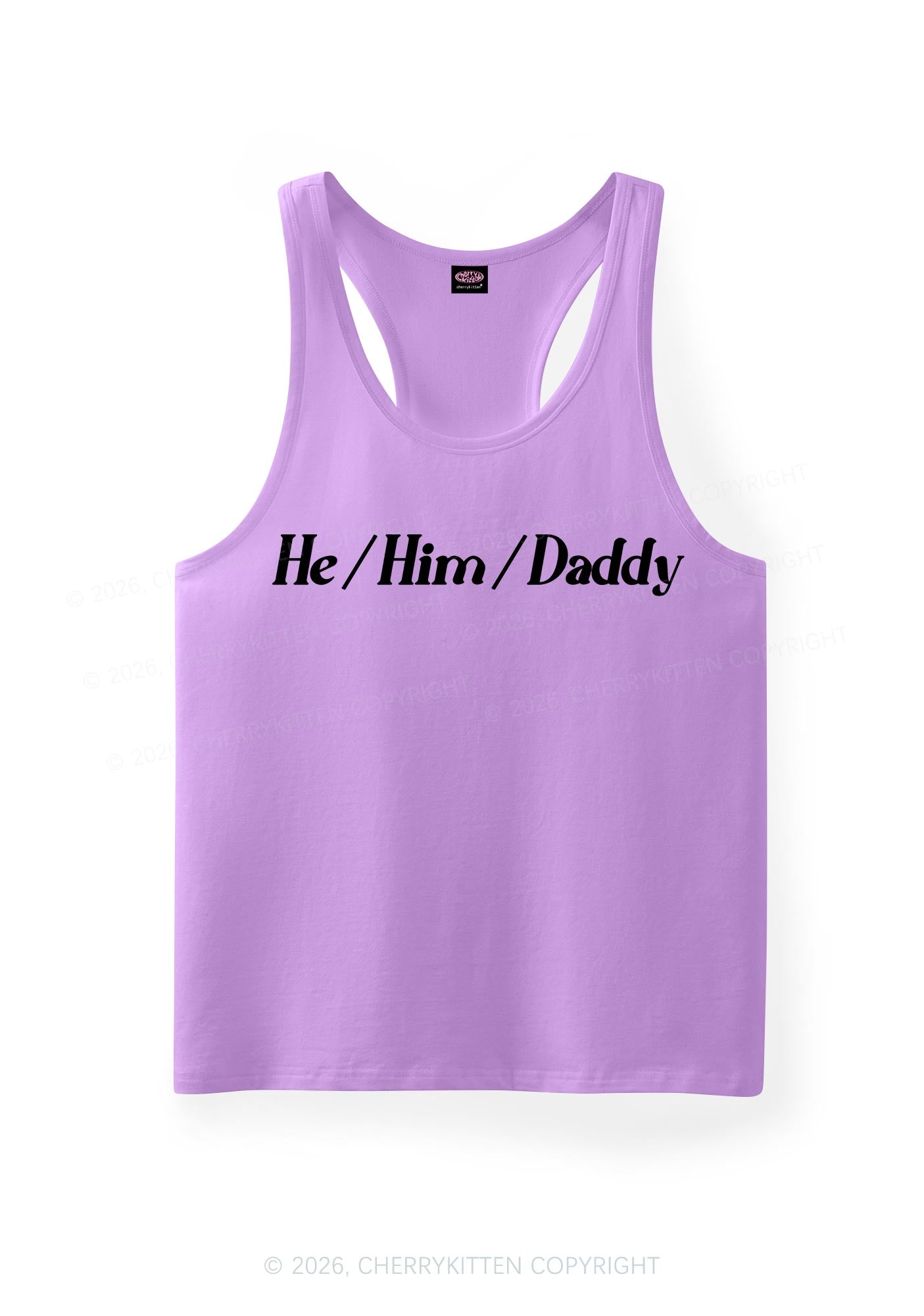 He Him Daddy Pride Y2K Men Racerback Tank Top Cherrykitten