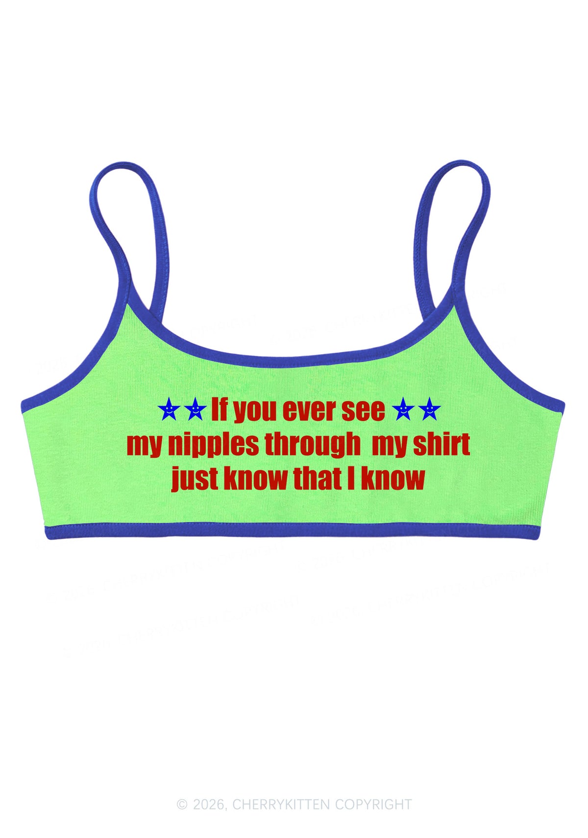 If You Ever See My Shirt Y2K Super Crop Cami Cherrykitten