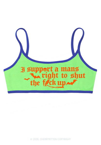 Halloween Gothic Support Mans Right Y2K Super Crop Cami Cherrykitten