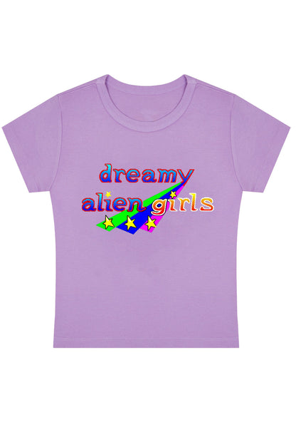 Curvy Dreamy Alien Girls Baby Tee