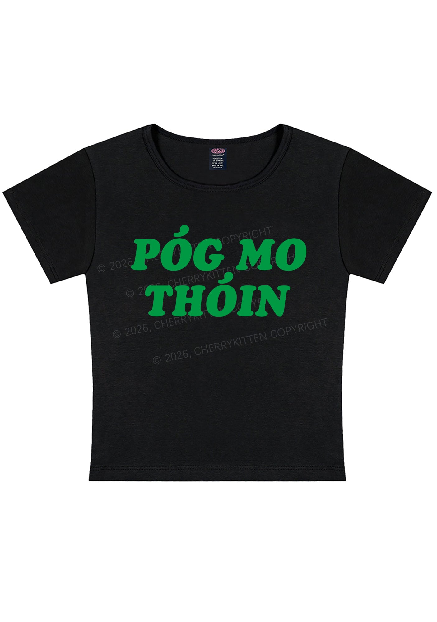 Pog Mo Thoin St Patricks Y2K Baby Tee Cherrykitten