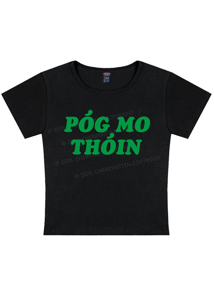 Pog Mo Thoin St Patricks Y2K Baby Tee Cherrykitten