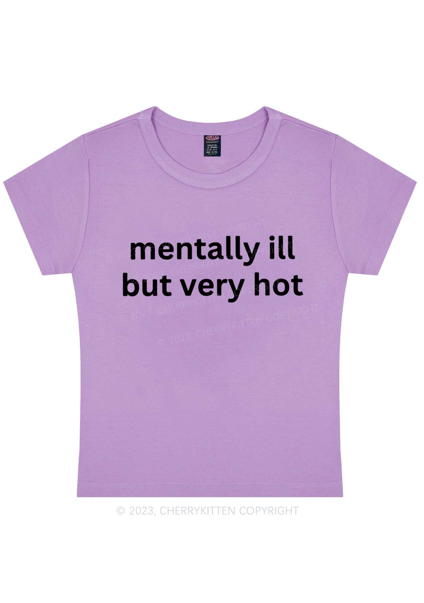 Curvy Mentally Ill But Very Hot Y2K Baby Tee Cherrykitten