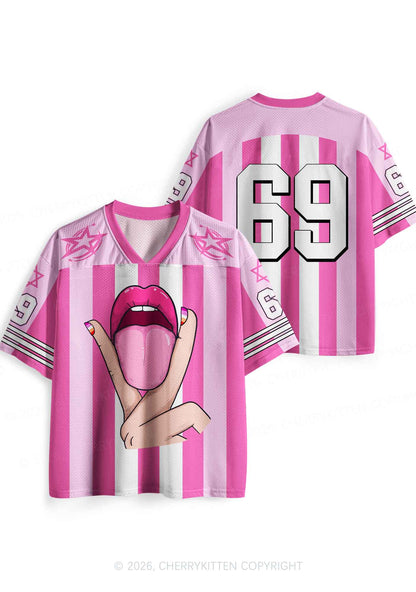 Lesbian Nails Lips Pride Y2K Sport Jersey Shirts Cherrykitten