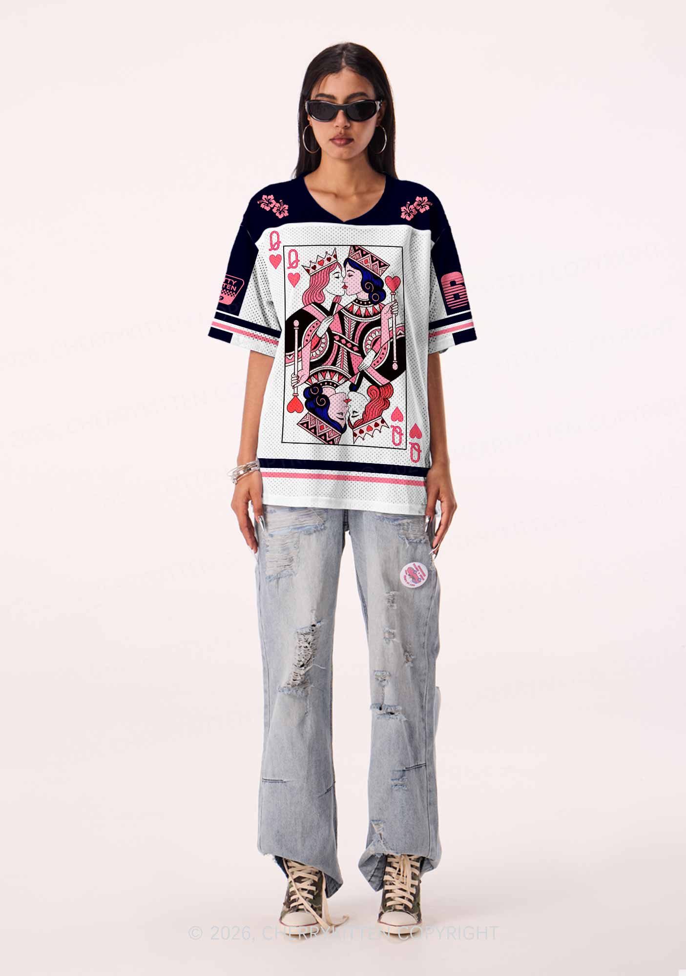 Queens Kissing Pride Y2K Sport Jersey Shirts Cherrykitten