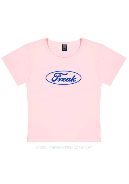 Oval Freak Y2K Baby Tee Cherrykitten
