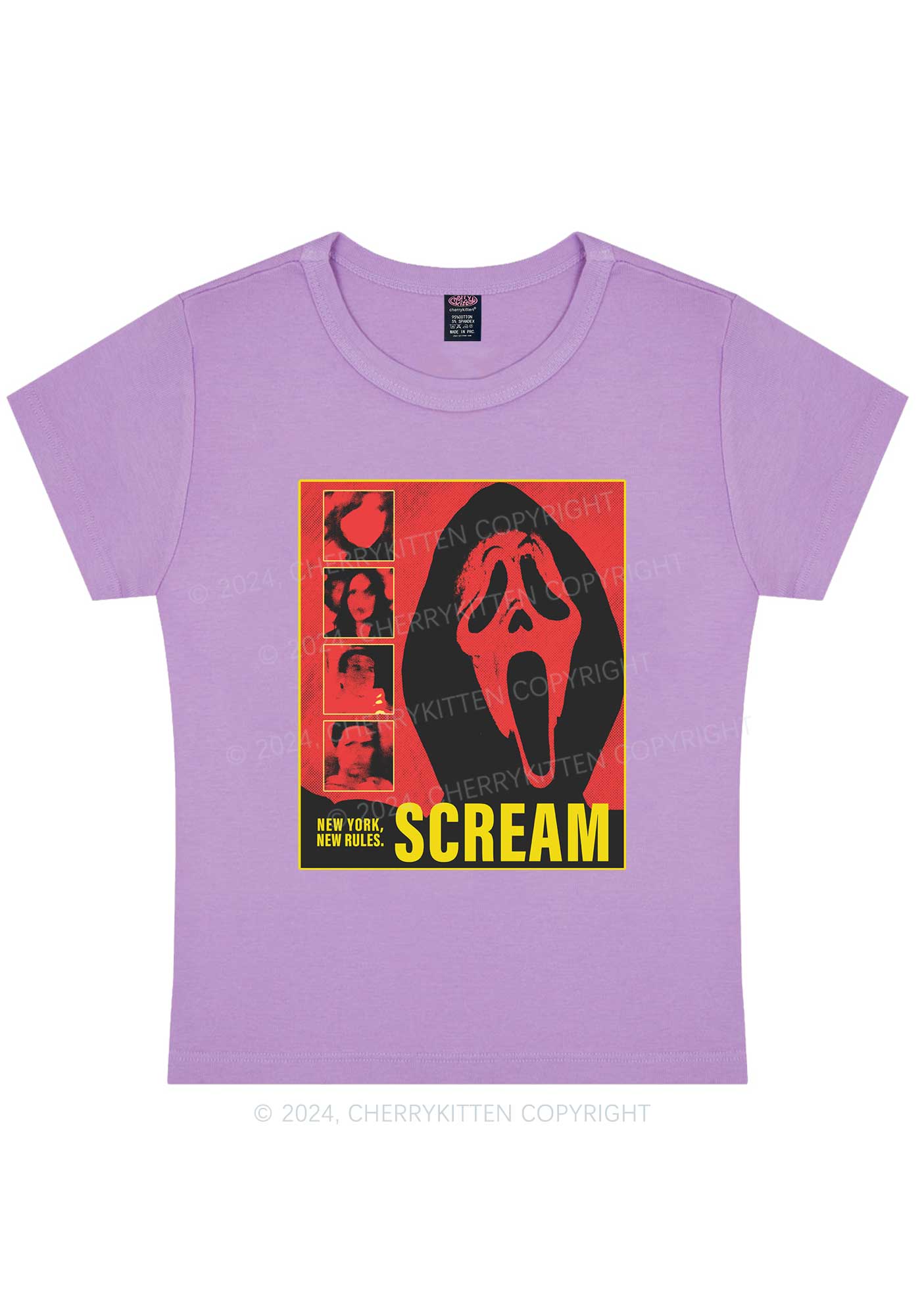 Scream New York Halloween Y2K Baby Tee Cherrykitten