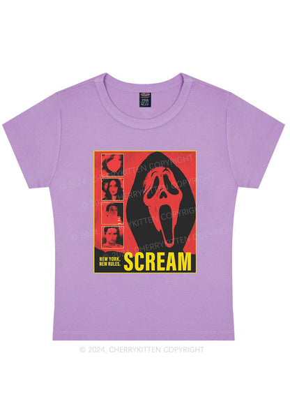 Scream New York Halloween Y2K Baby Tee Cherrykitten