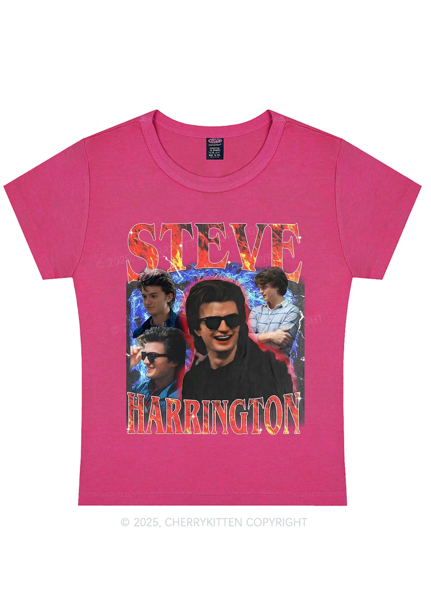 SH Red Blaze Y2K Baby Tee Cherrykitten