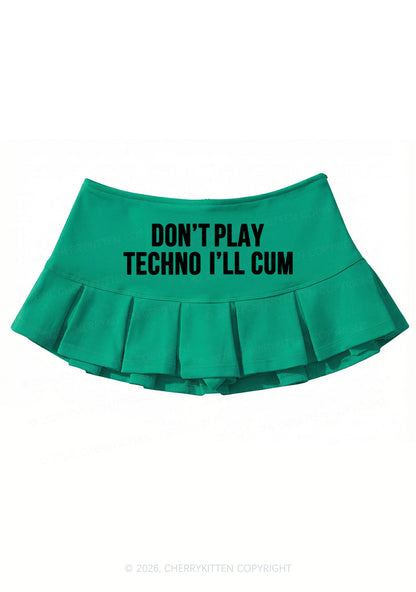 Dont Play Techno Y2K Mini Pleated Skirts Cherrykitten