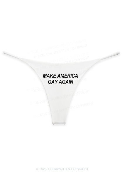 Make America Gay Again Y2K Bikini String Thong Cherrykitten