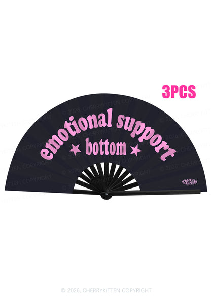 Emotional Support Bottom Pride Y2K Rave Hand Fan Cherrykitten