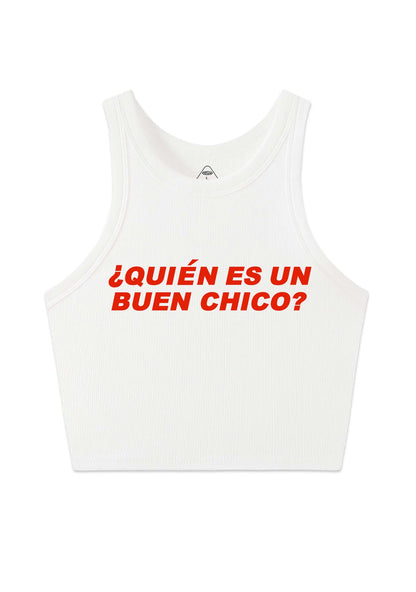 Quien Es Un Buen Chico Y2K Crop Tank Top Cherrykitten