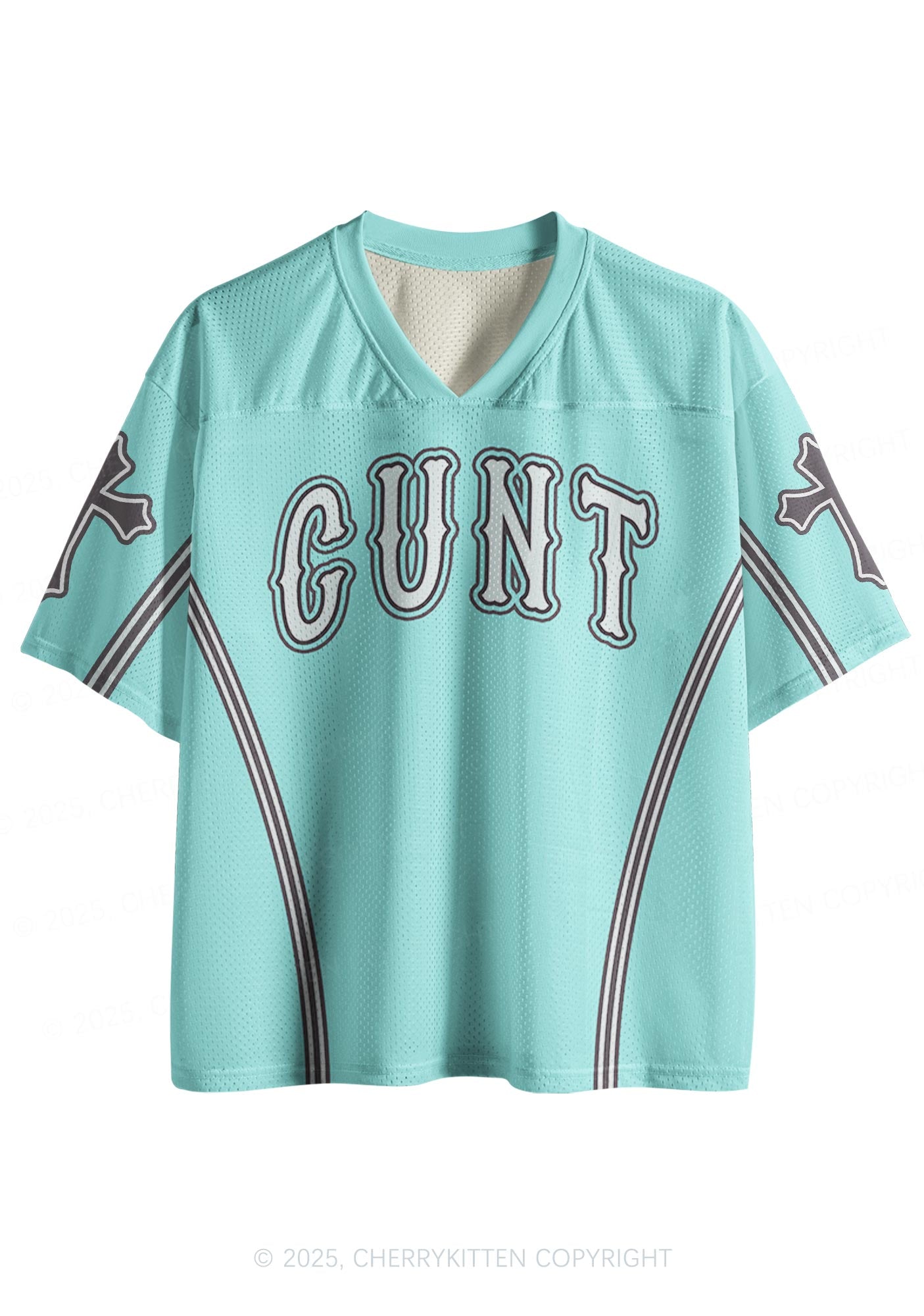 Custom Mint Green Cross Cxxt Y2K Sport Jersey Shirts Cherrykitten