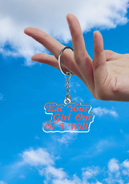 Eat Your Girl Out 1Pc Y2K Keychain Cherrykitten