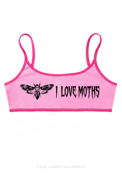 Halloween I Love Moths Y2K Super Crop Cami Cherrykitten