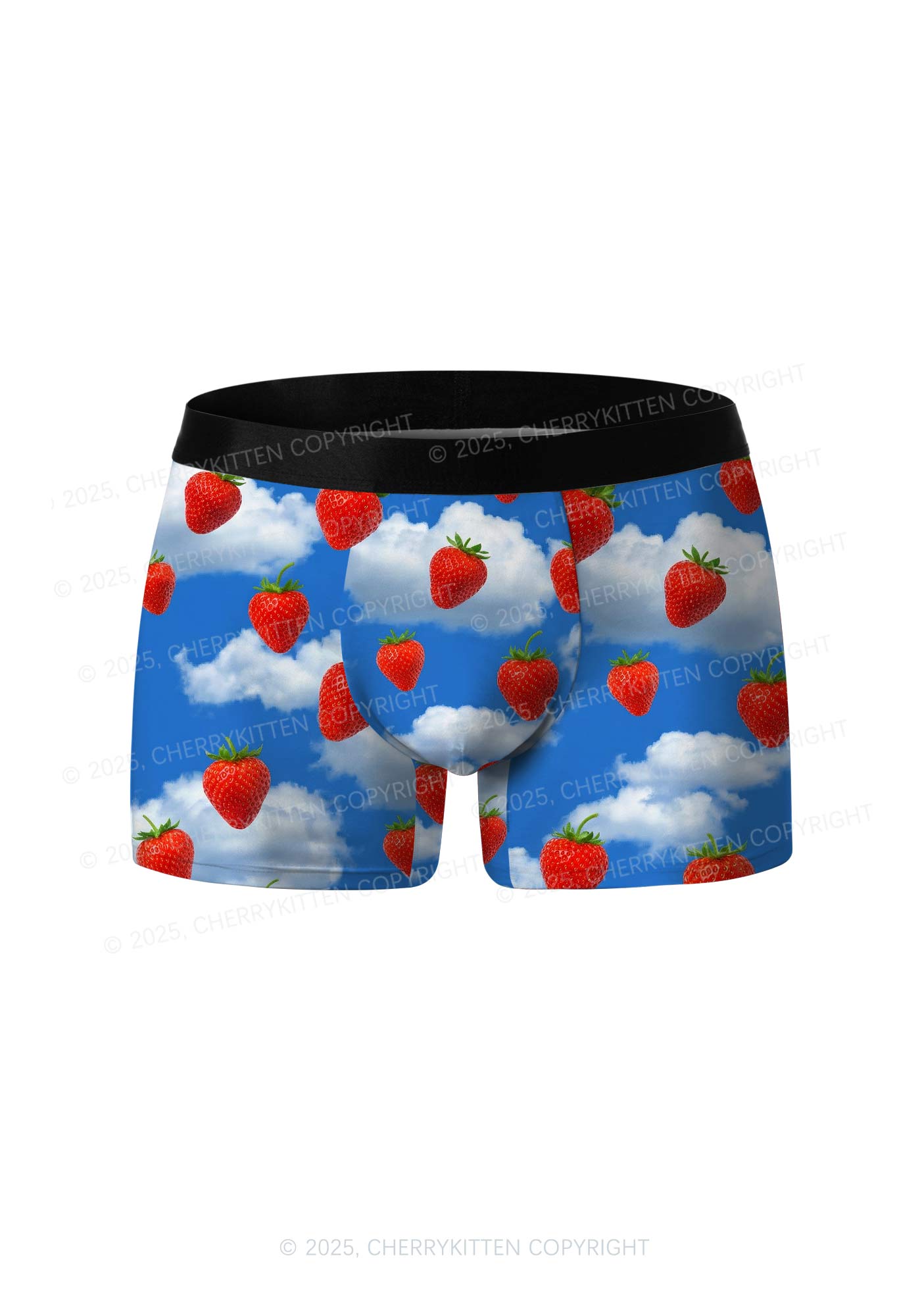 Strawberry Clouds Y2K Print Men Boxer Briefs Cherrykitten