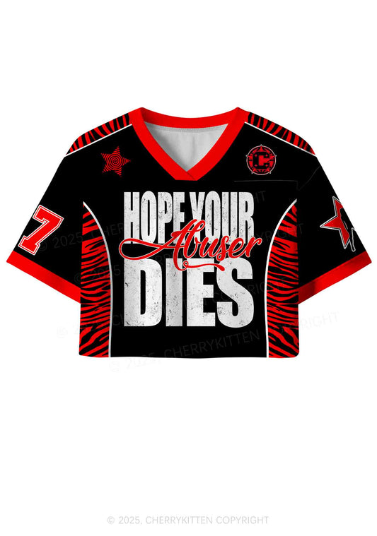 Custom Abuser Dies Y2K Crop Sport Jersey Shirts Cherrykitten