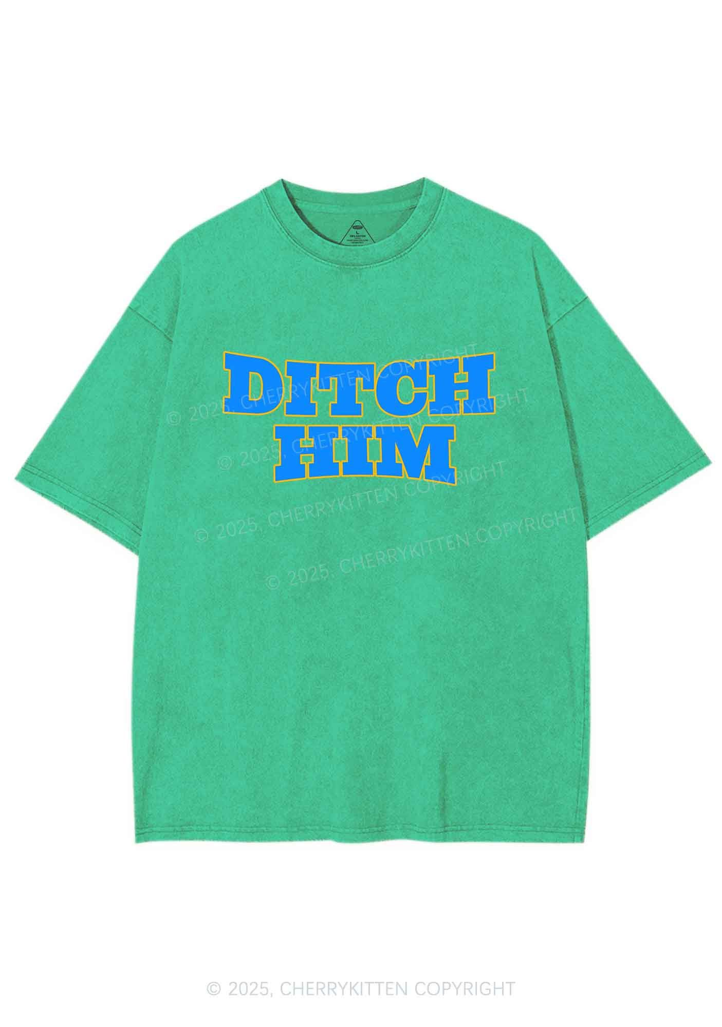 Ditch Him Pride Y2K Shirts Washed Tee Cherrykitten
