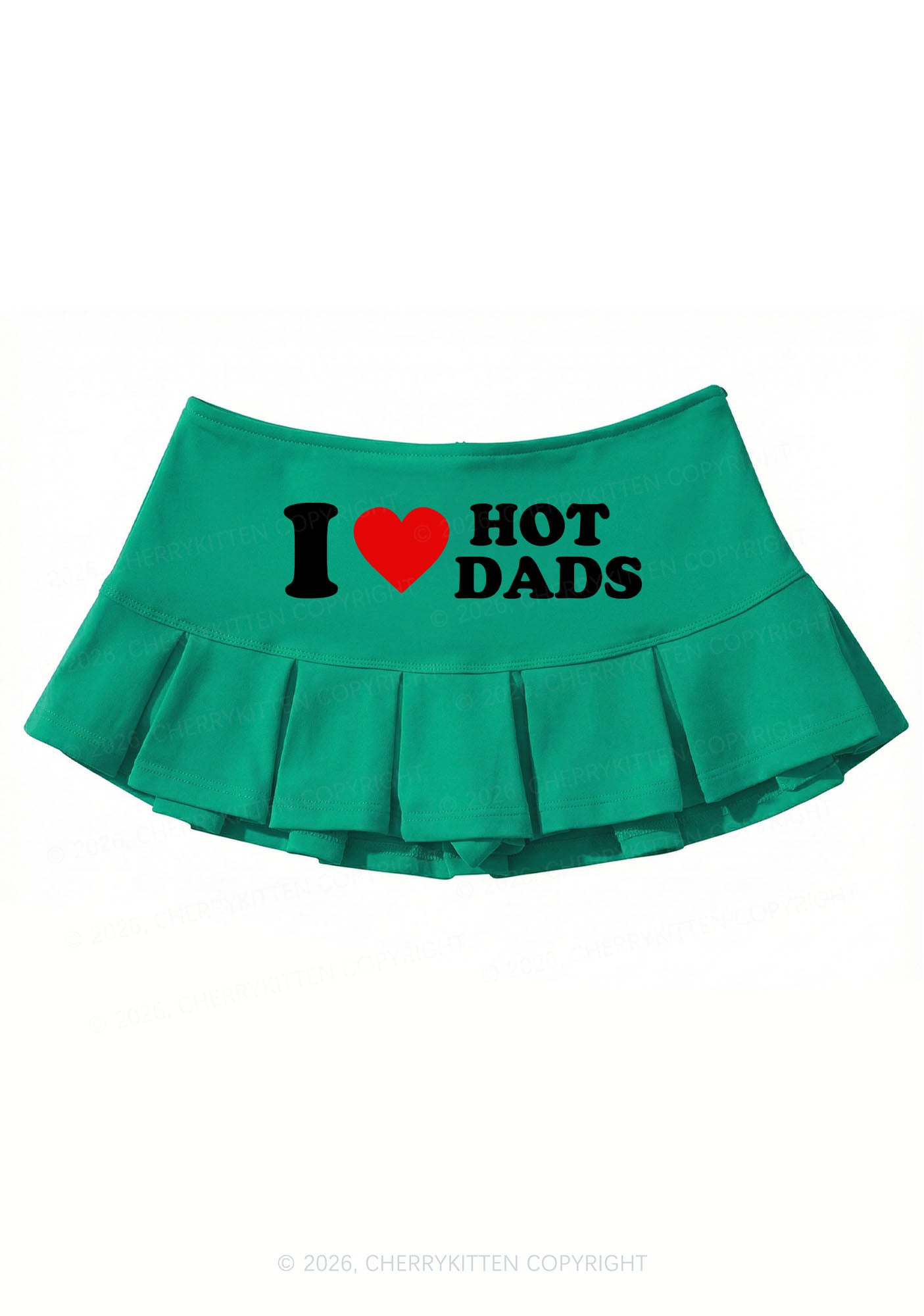 I Love Hot Dads Y2K Mini Pleated Skirts Cherrykitten