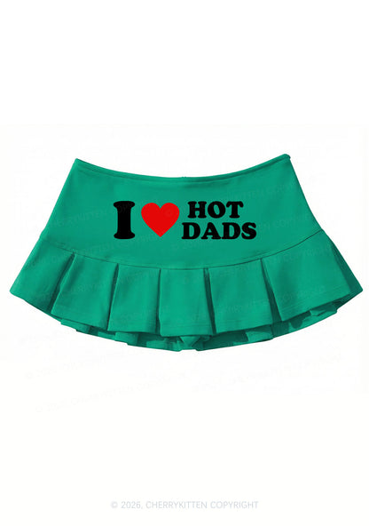 I Love Hot Dads Y2K Mini Pleated Skirts Cherrykitten