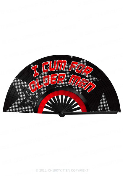 Cxm For Older Men Y2K Rave Hand Fan Cherrykitten