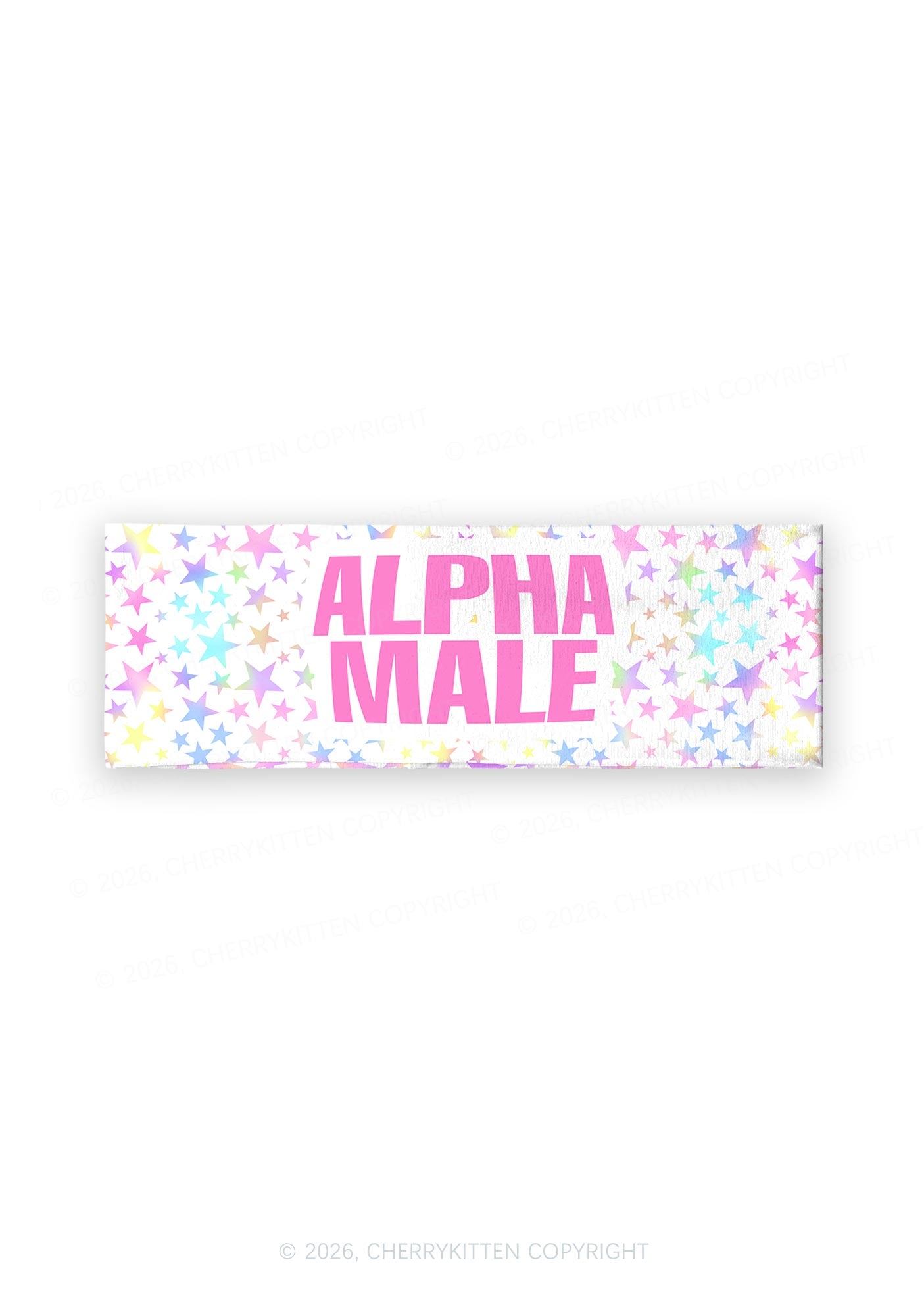 Pastel Star Alpha Male Y2K Print Headband Cherrykitten