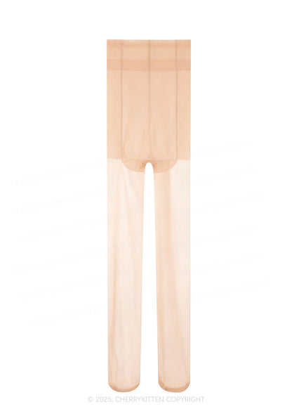 White Thin Pantyhose Y2K Tights Cherrykitten
