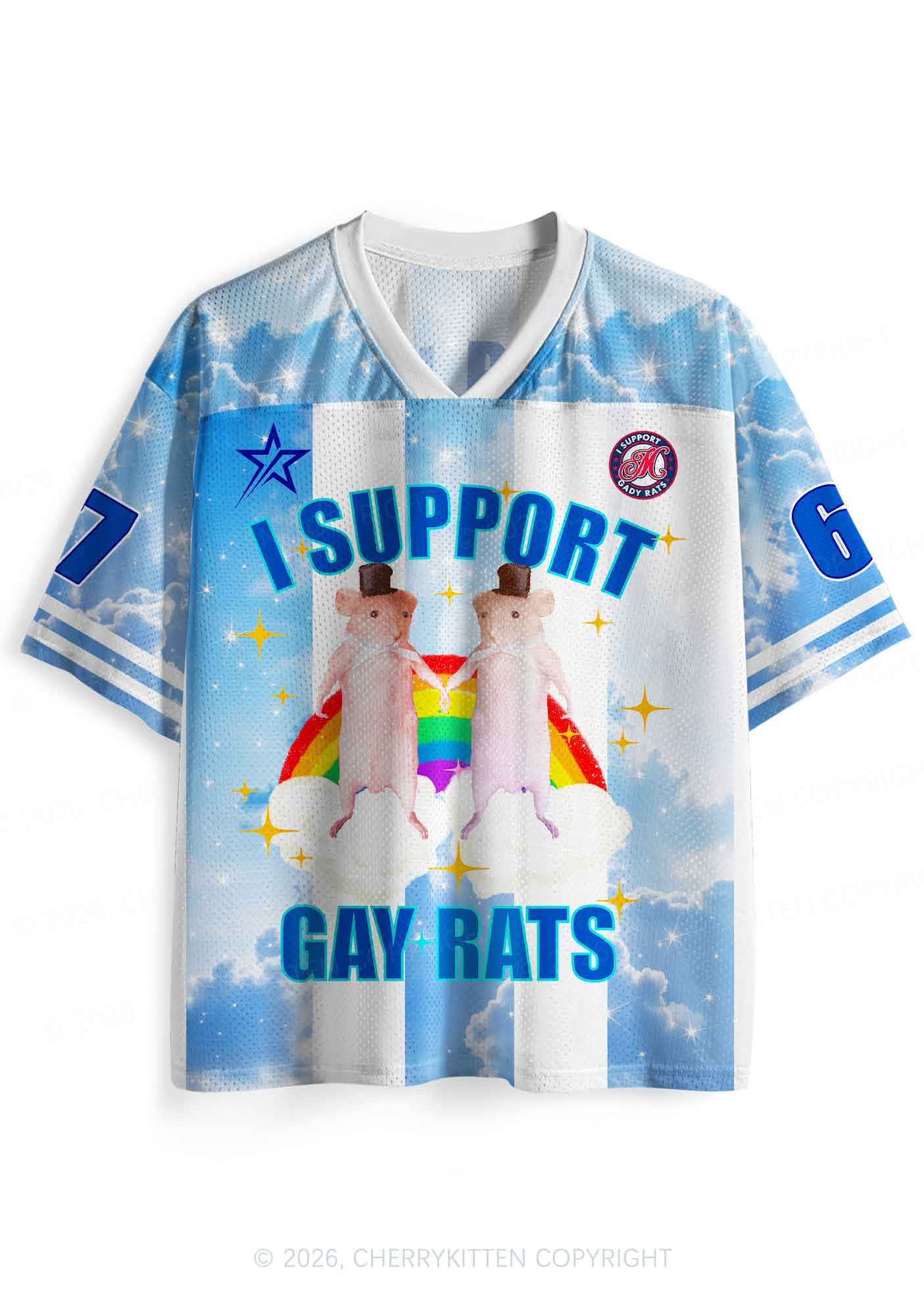 Support Gay Rats Pride Y2K Sport Jersey Shirts Cherrykitten