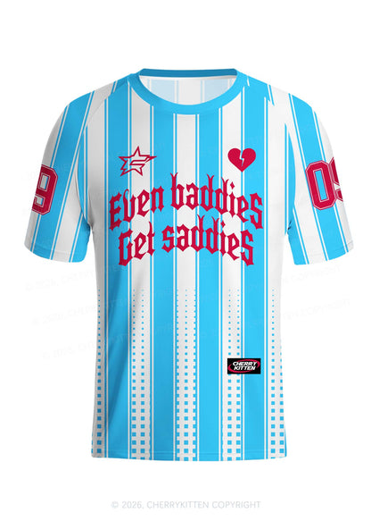 Even Baddies Get Saddies Y2K Football Jersey Shirts Cherrykitten
