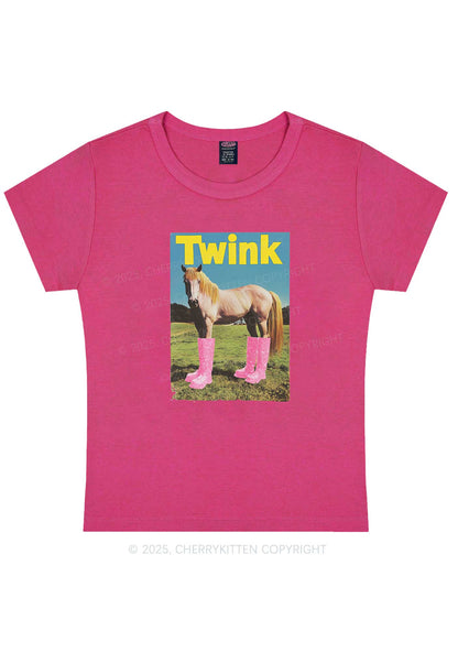 Twink Pony Pride Y2K Baby Tee Cherrykitten