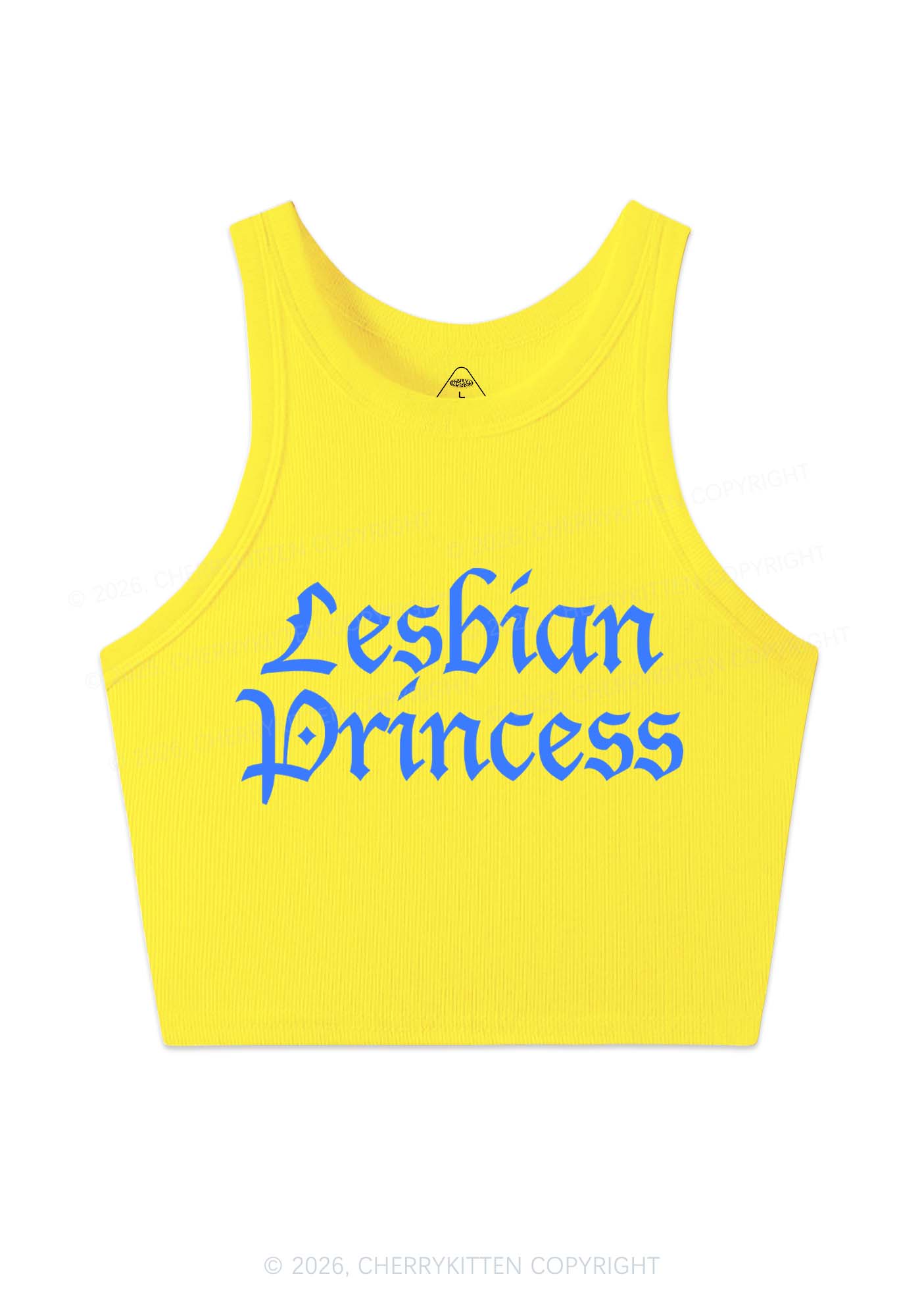 Lesbian Princess Y2K Crop Tank Top Cherrykitten