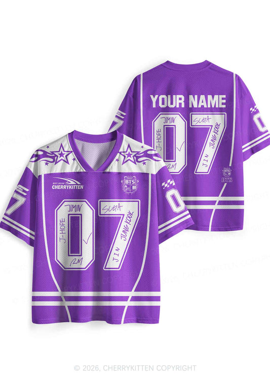 Custom Purple Korean Boys Y2K Sport Jersey Shirts Cherrykitten