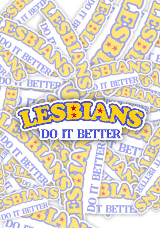 Lesbians Do It Better Pride 1pc Y2K Sticker Cherrykitten