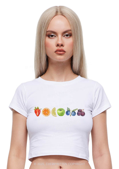 Six Fruity Y2K Baby Tee Cherrykitten
