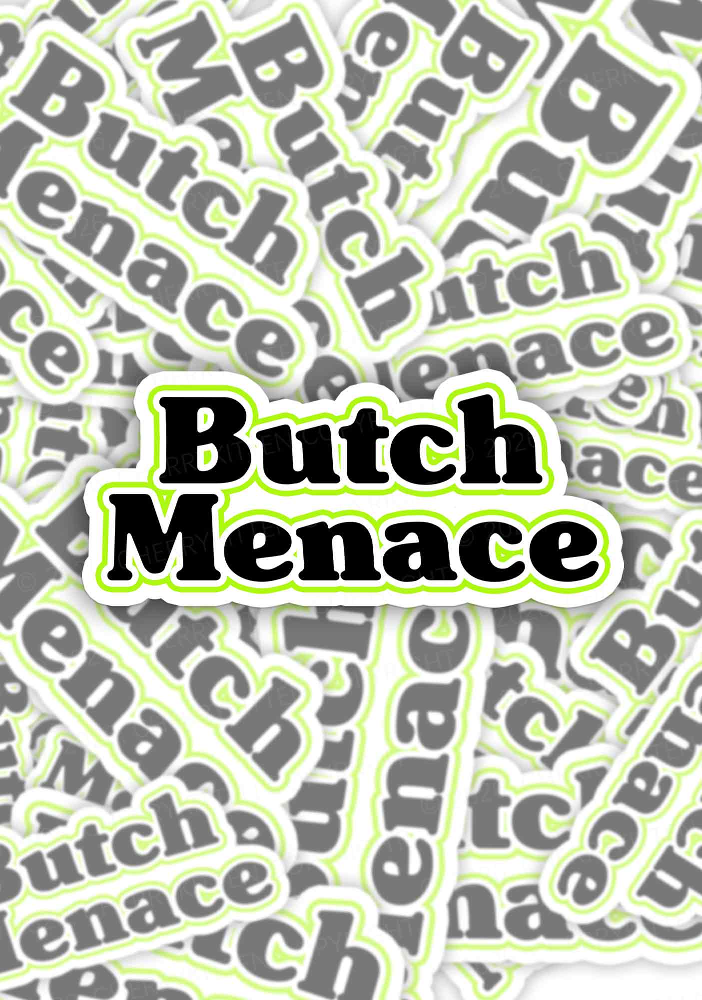 Butch Menace Pride 1pc Y2K Sticker Cherrykitten