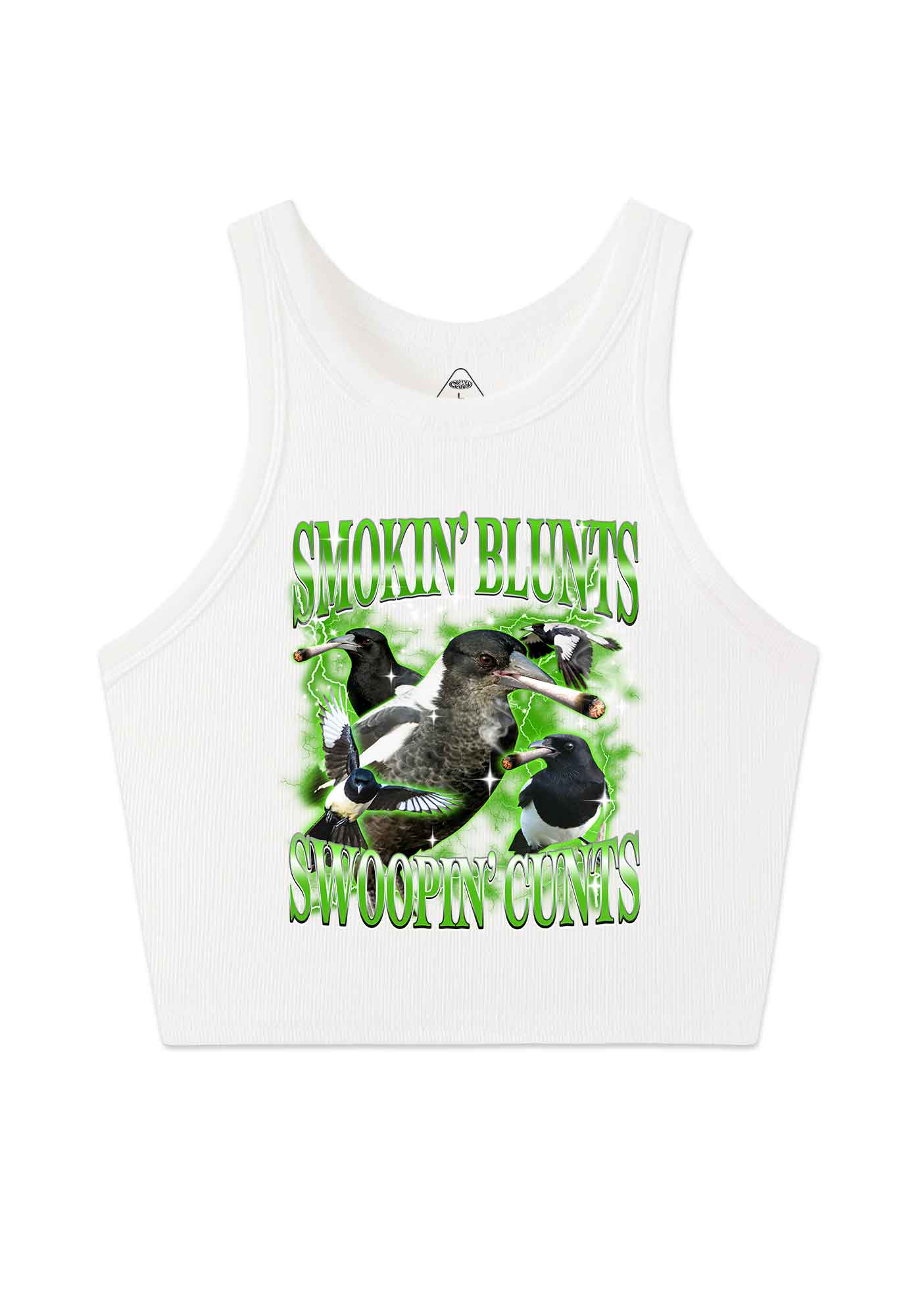 Smokin Blunts Swoopin Cxxts Y2K Crop Tank Top Cherrykitten