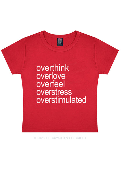 Overstimulated Slogan Y2K Baby Tee Cherrykitten