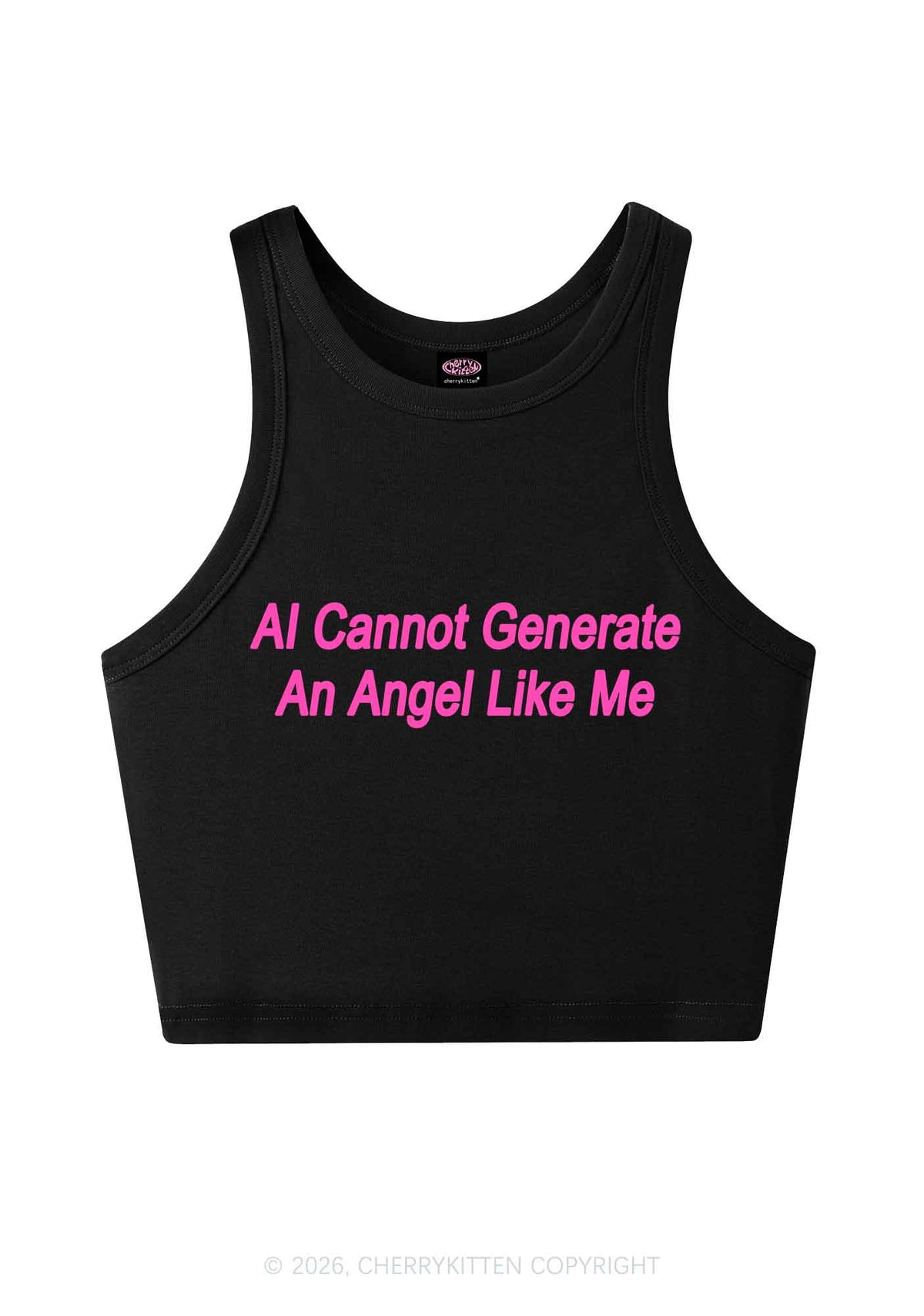 Ai Cannot Generate Angel Y2K Crop Tank Top Cherrykitten