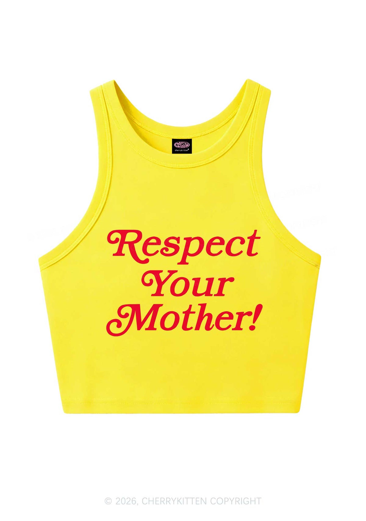 Respect Your Mother Y2K Crop Tank Top Cherrykitten