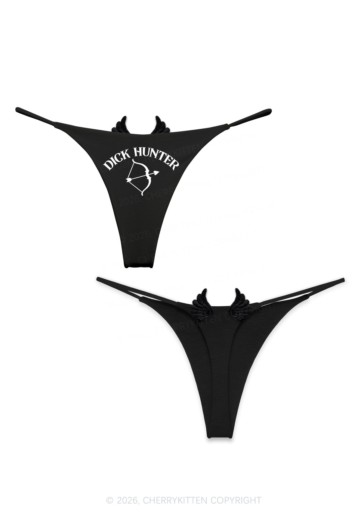 Dxxk Hunter Y2K Goth Angel Wings Bikini String Thong Cherrykitten