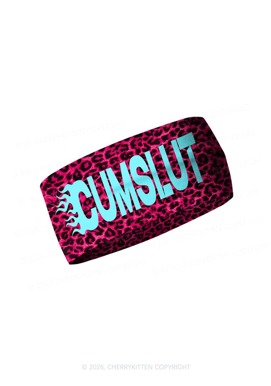 Cxmslxt Hot Pink Leopard Y2K Print Headband Cherrykitten