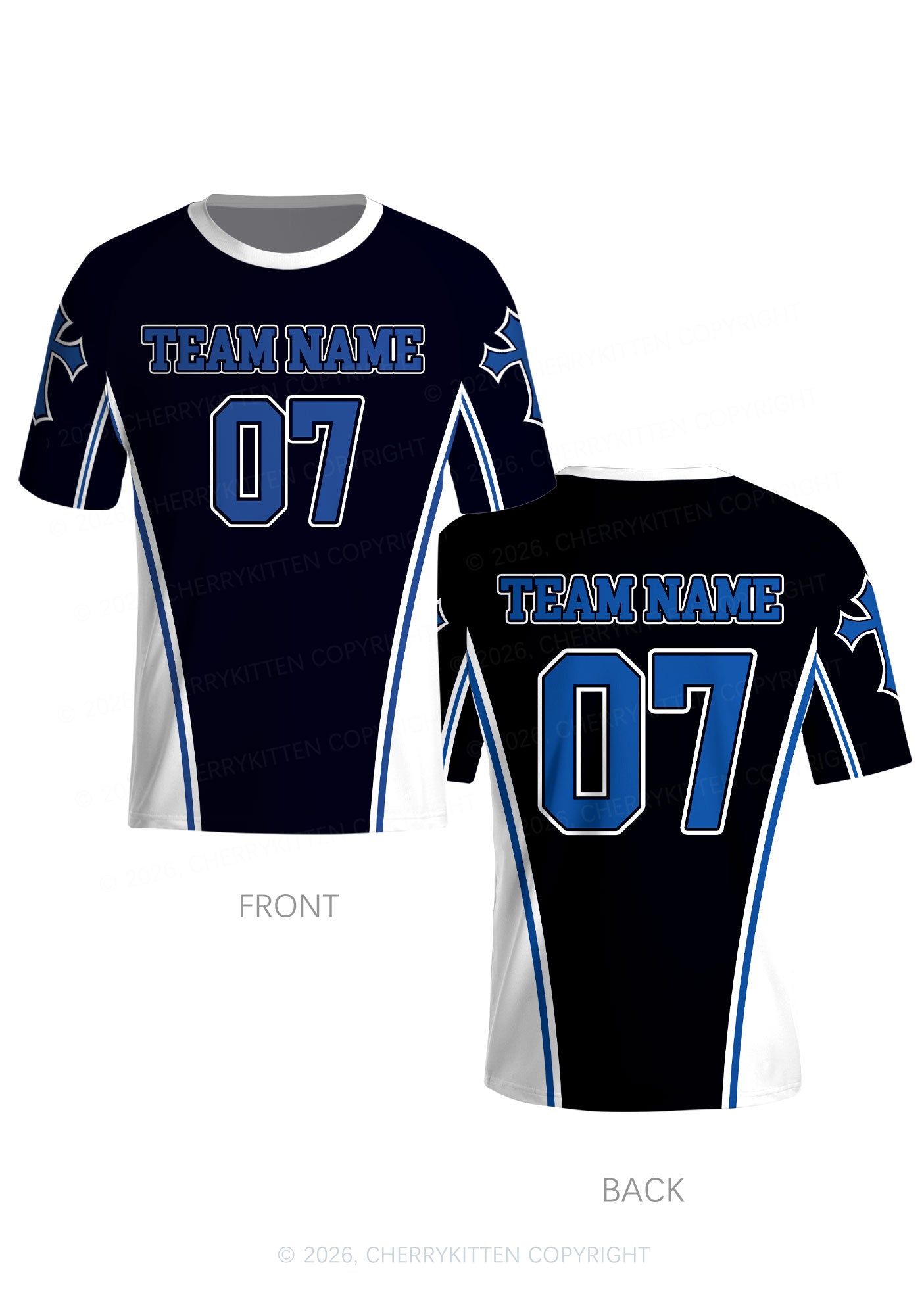 Custom Team Name Y2K Football Jersey Shirts Cherrykitten