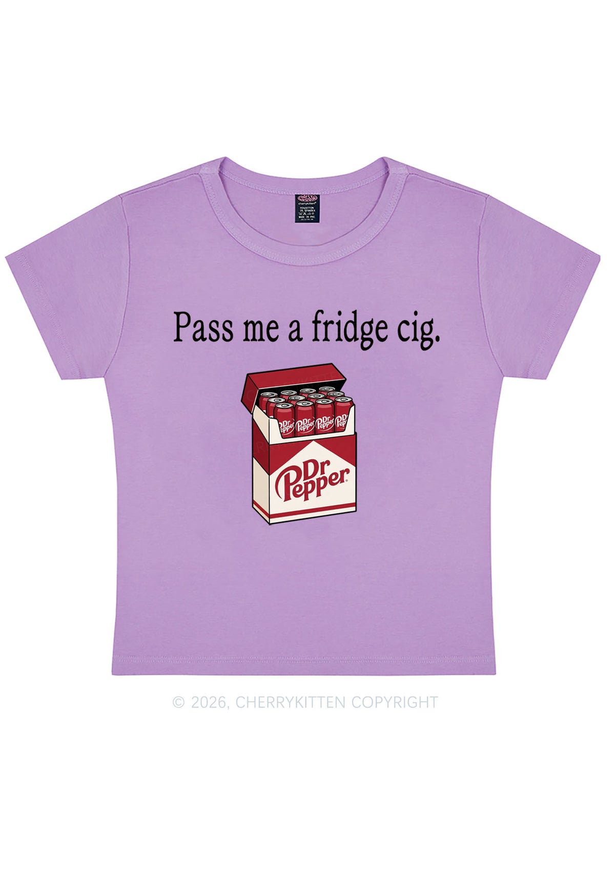 Pass Me A Fridge Cig Red Drinks Y2K Baby Tee Cherrykitten