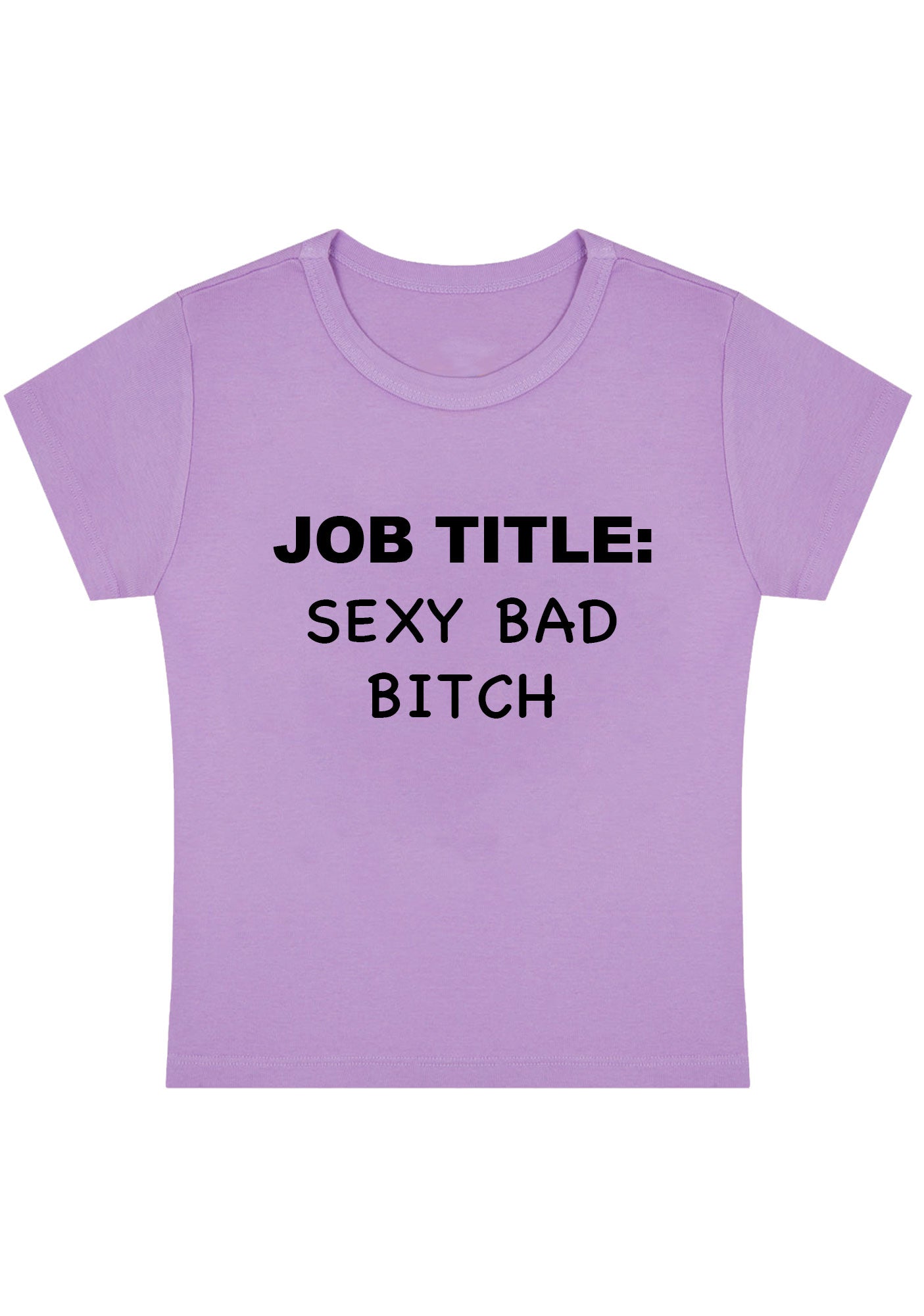 Job Title Sxxx Bad Bixch Y2K Baby Tee