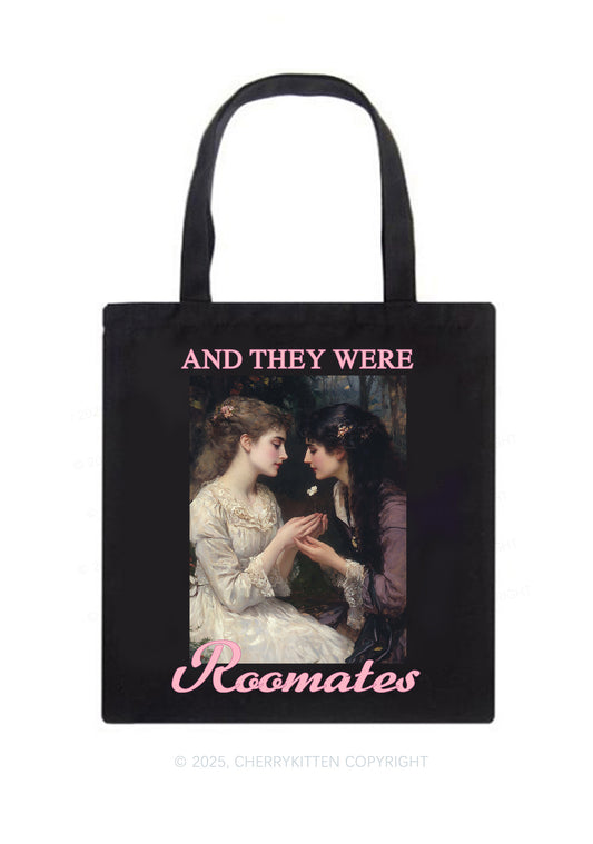 They Were Roomates Pride Y2K Canvas Tote Bag Cherrykitten