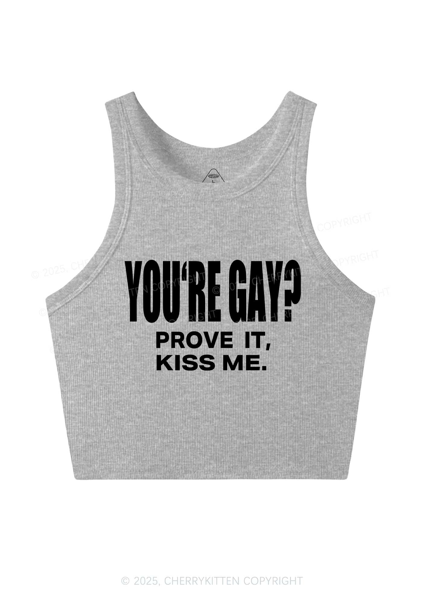 Prove It kiss Me Pride Y2K Crop Tank Top Cherrykitten