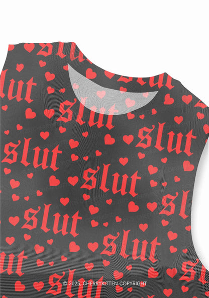 Black Slxt Y2K Mesh Muscle Tank Cherrykitten